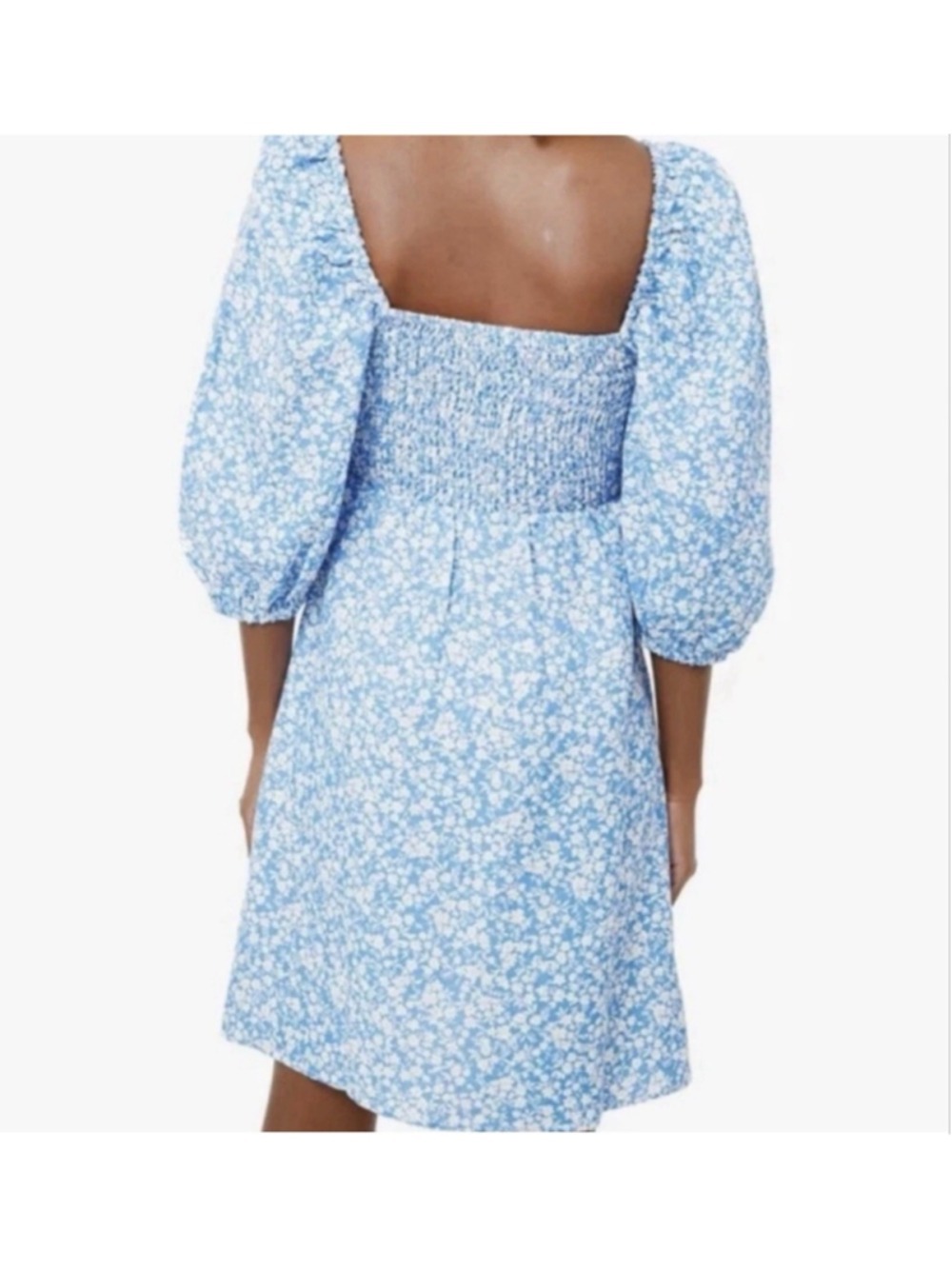 Tuckernuck Babydoll Dress Linen Blend Smocking Floral Coquette Size Small $168 - Picture 5 of 8